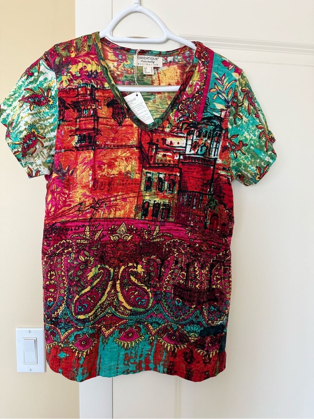 NWT Orientique Naturally Australian V Neck Top
